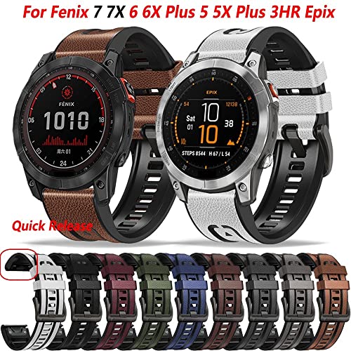 Bracelet silicone 26mm de qualité supérieure pour Garmin Fenix 7X 6X coloris agate - 2