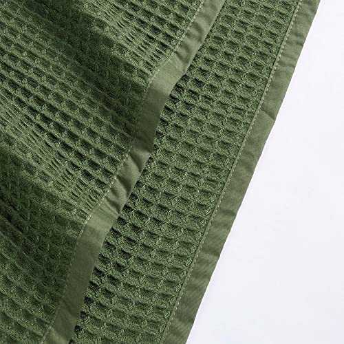 Doz Premium Organic Bamboo Cotton Waffle Bed Blanket, Throw Blanket For Couch And Sofa, High Gsm, Lightweight And Ultra Soft, Breathable, Summer Blanket For Hot Sleepers (Forest, Full/Queen (90"X90")) #TOP6