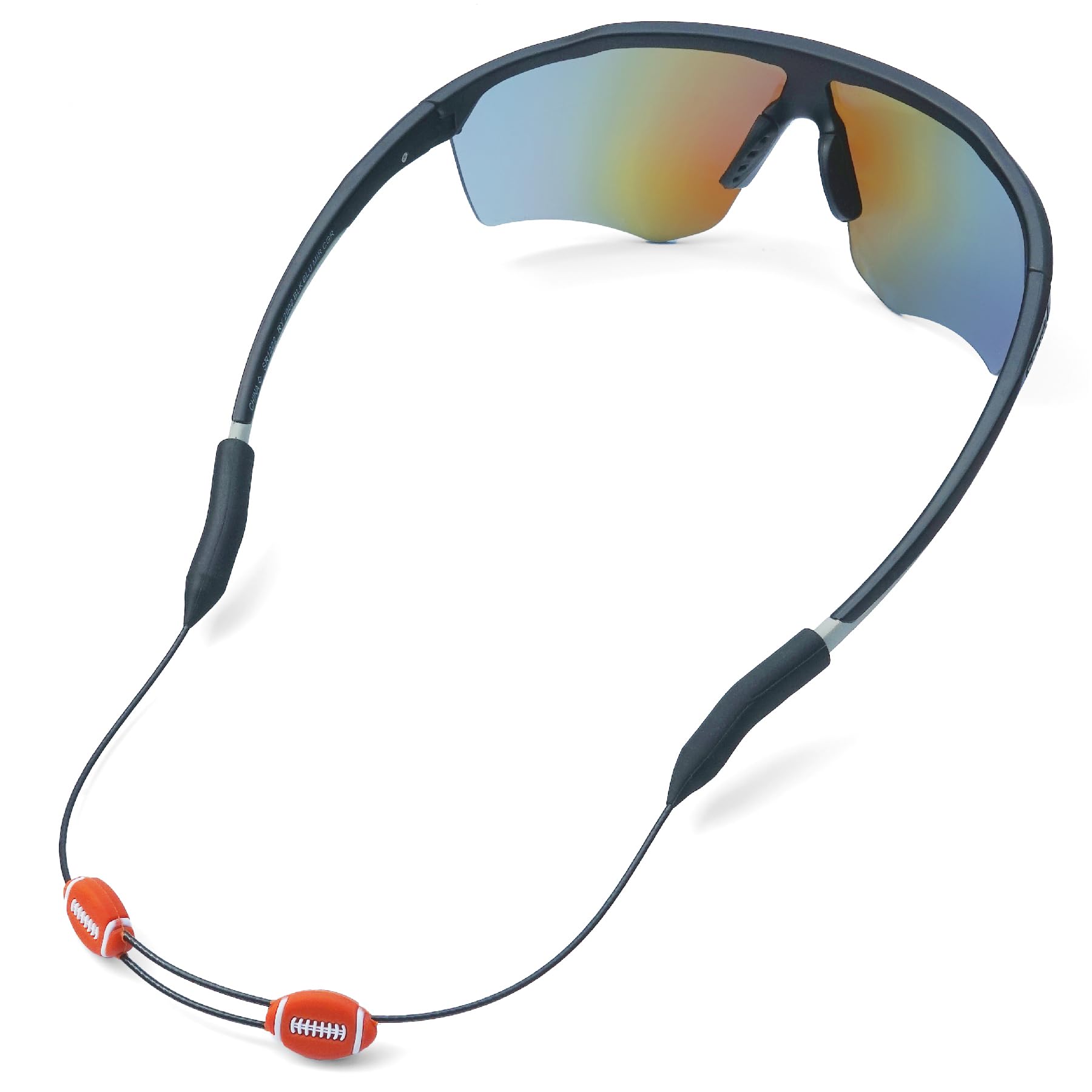 Pilotfish Basics Brillenband, No Tail Brillenhalter, verstellbares Kinder-Brillenband, rutschfester Sportbrillenhalter, ultrakomfortabler Brillenhalter für Jungen und Mädchen (Fußball, 12 Zoll)