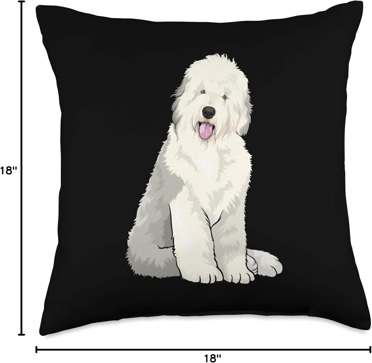 Old English Sheepdog Dog Lover Cute Puppy Throw Pillow