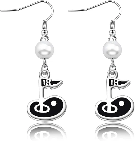WKXZMTR Golf Jewelry Golf Charm Earrings Golf Sport Dangle Earrings Golf Players Gifts Golf Club Ball Sport Gifts Golf Lover Gift