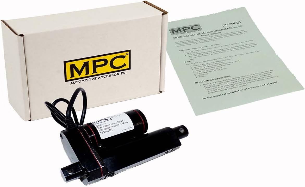 MPC LAD Series - 12 Volt Linear Actuator w/8" Stroke with 225 lb Max Static Load