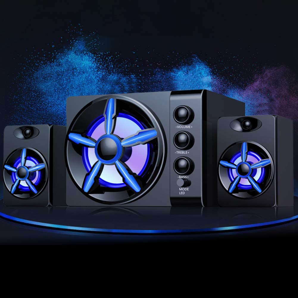Yosoo Health Gear Altavoz de Subgraves para Computadora 2.1, de Madera de