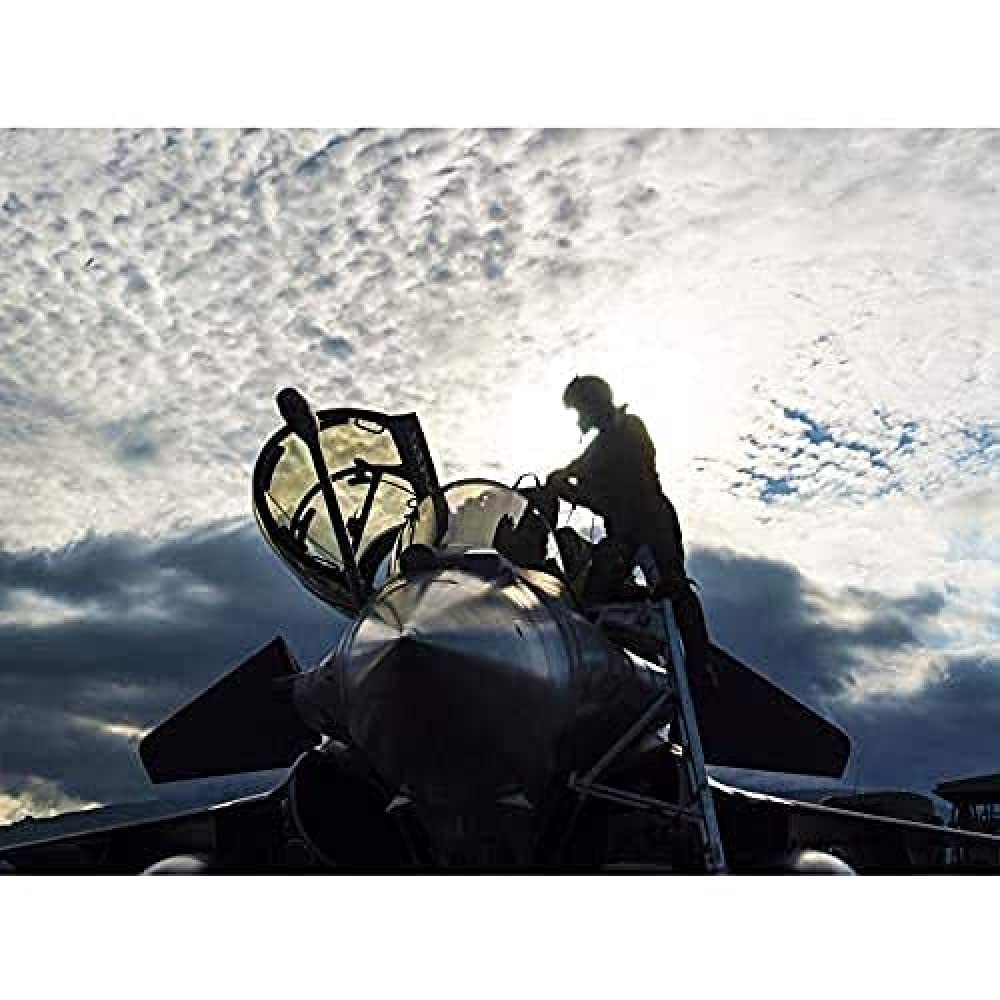 Military France Fighter Pilot Dassault Rafale Aircraft Photo Unframed Wall Art Print Poster Home Decor Premium