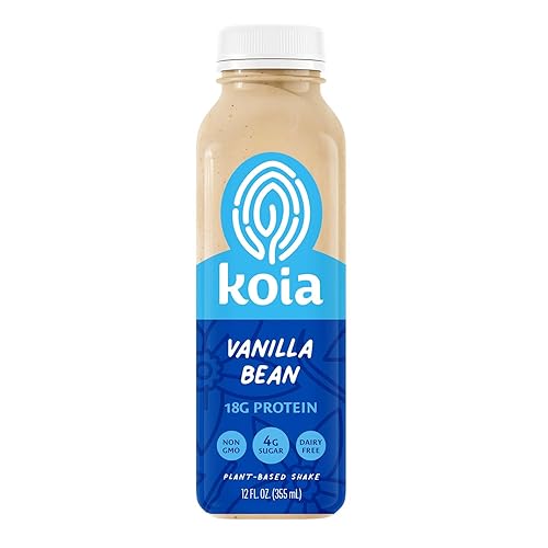 Koia Proteína - Batido de proteínas vegetales listo para beber 12 onzas - Vainilla - Sin lácteos sin gluten sin soja sin OMG Kosher vegano