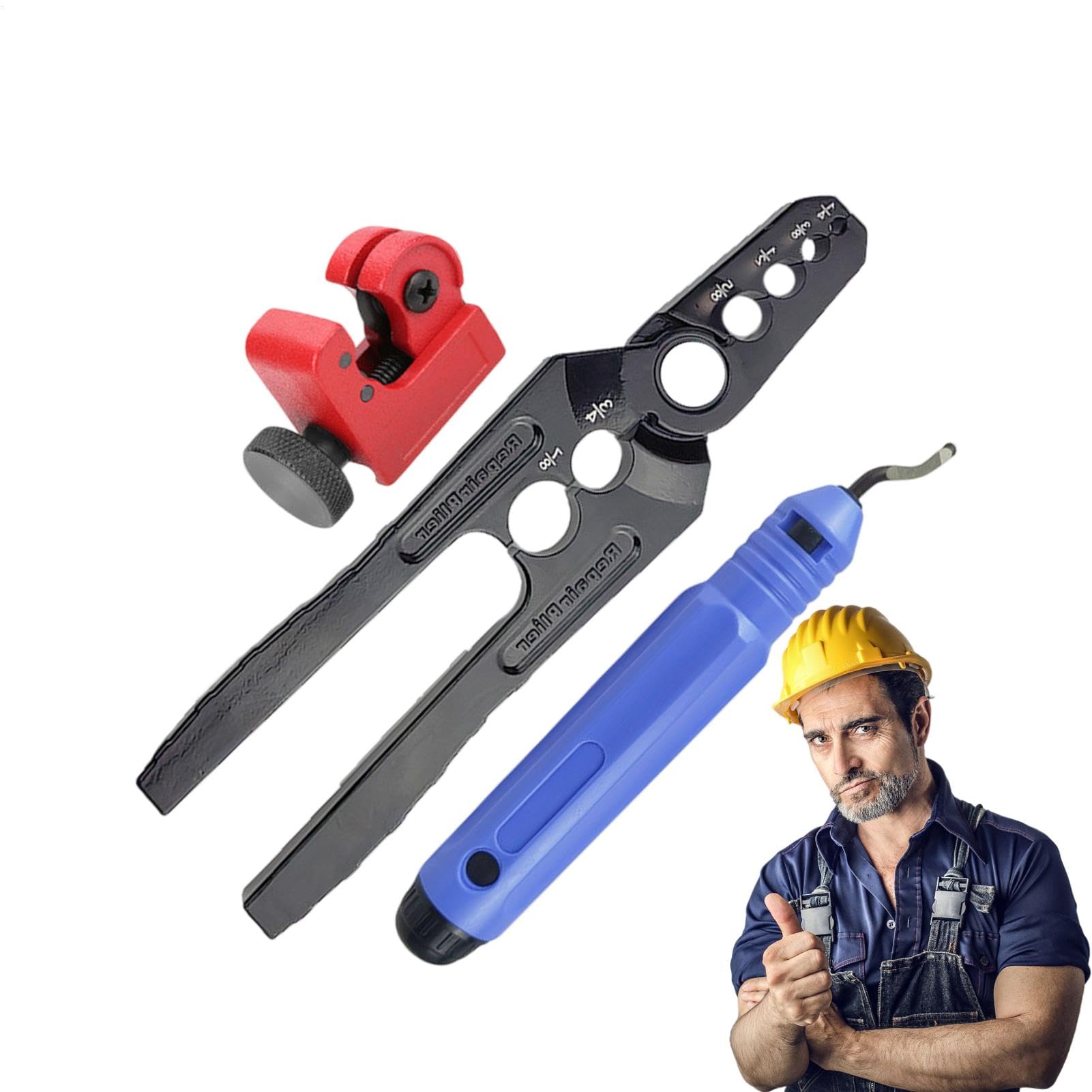 Tubo di rame manuale Rounder 6 fori, pinze per riparatore a tubo 3 pezzi