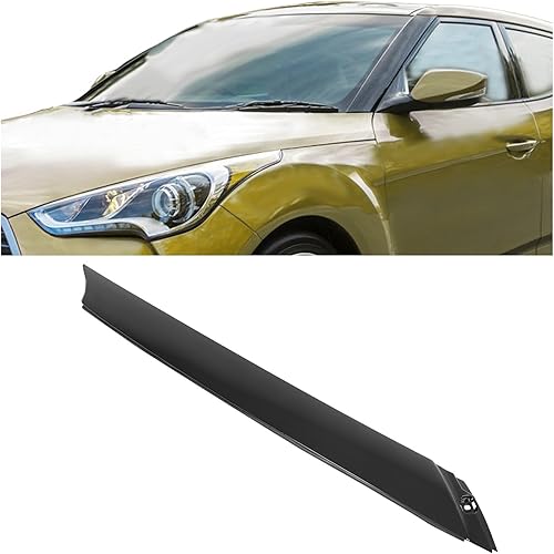 HECASA Moldura de pilar A para parabrisas compatible con Hyundai Veloster 2012-2017, repuesto para 861702V000, panel de moldura de ventana exterior,
