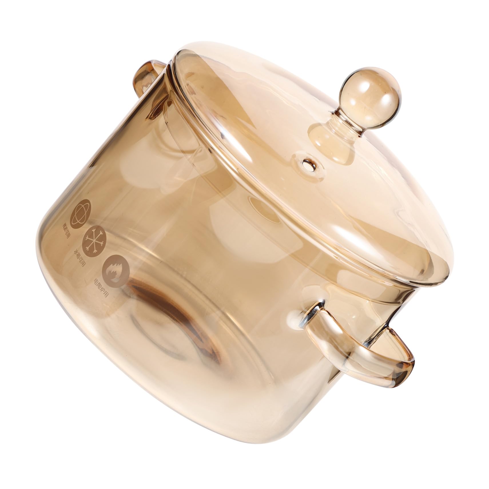Casserole verre transparent MAGICLULU avec couvercle pour soupe et ragoût