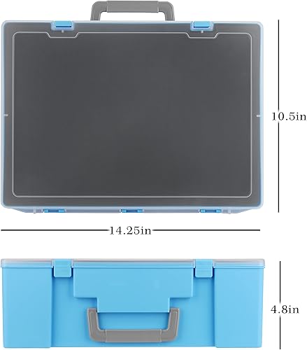 Vista 14 de Estuche de transporte resistente de almacenamiento en miniatura, 108 ranuras, estuche de transporte en miniatura compatible con D&D y más (negrura)