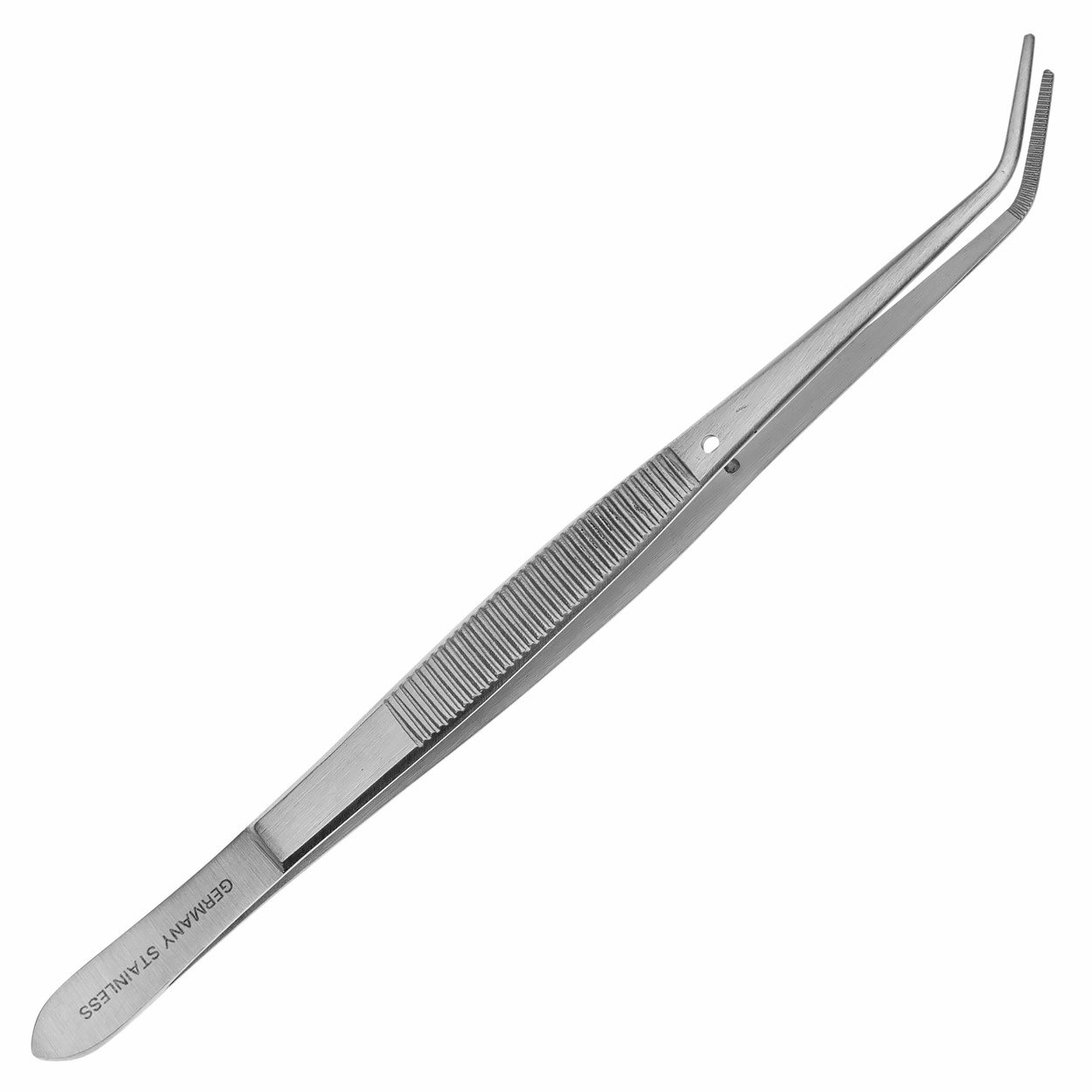 May Set: 6X Zeckenzange für Hund & Katze Edelstahl 15 cm | 6er-Pack Erste-Hilfe-Pinzetten mit Fixierstift und gekröpfter Spitze gegen Parasiten