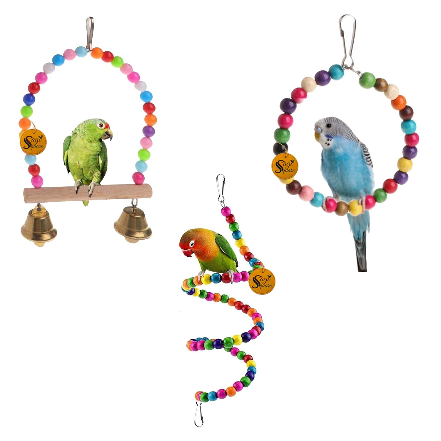 See full amazon price history chart for Sage Square Wooden Bird Toys Combo | Bungee Ladder, Swing, Hanging Cage Toy | for Budgie, Cockatiel, Parakeet, Conure, Macaw, Parrot Sage Square Wooden Bird Toys Combo | Bungee Ladder, Swing, Hanging Cage Toy | for Budgie, Cockatiel, Parakeet, Conure, Macaw, Parrot (B096W4KV53) Amazon Price History, Amazon Price Tracker