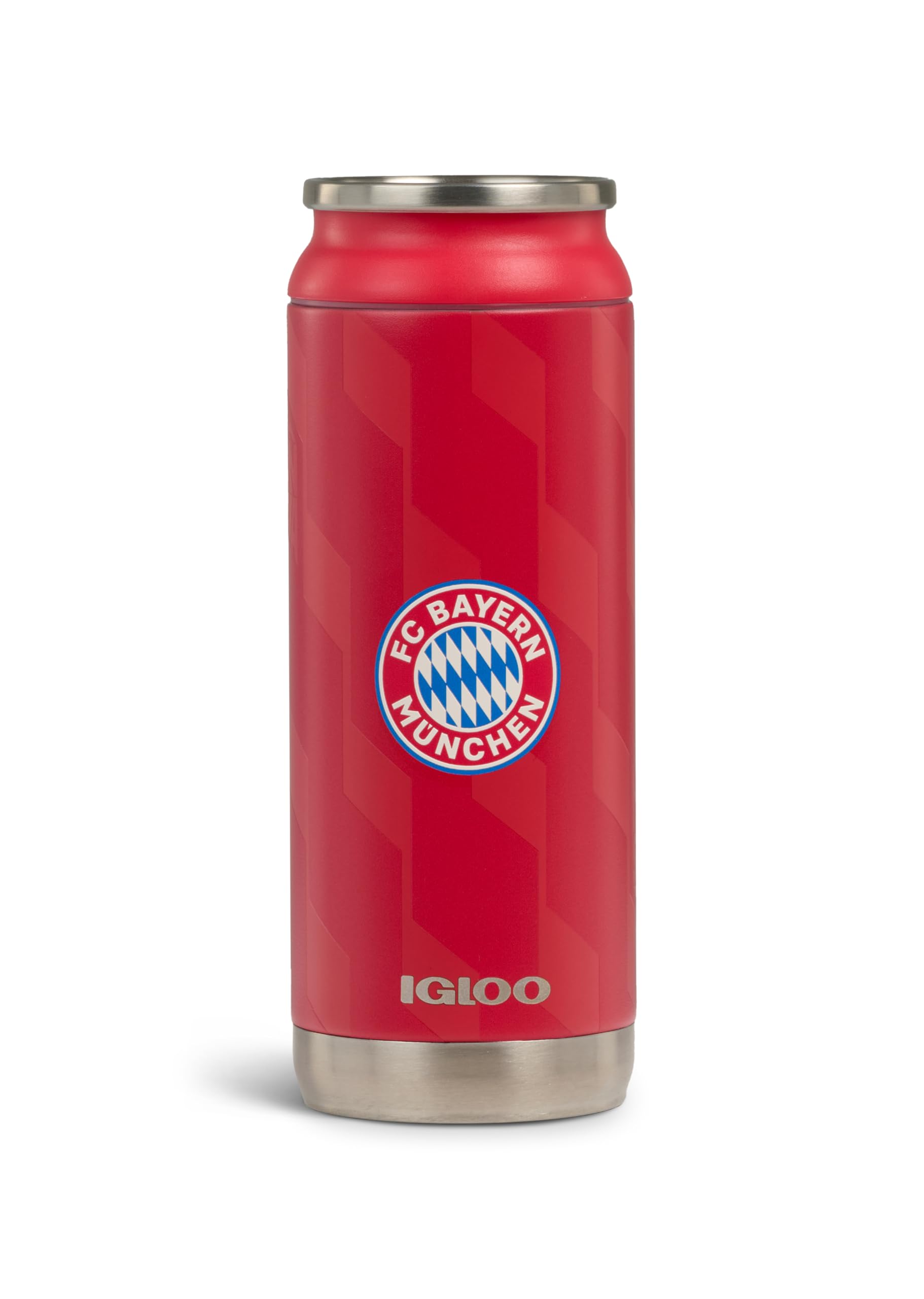 IGLOO FC Bayern München Thermoflasche 450 ml – doppelwandige Edelstahl‑Isolierflasche, robust, auslaufsicher & langlebig – offizieller Fanartikel für Stadion, Büro, Camping & Outdoor‑Events
