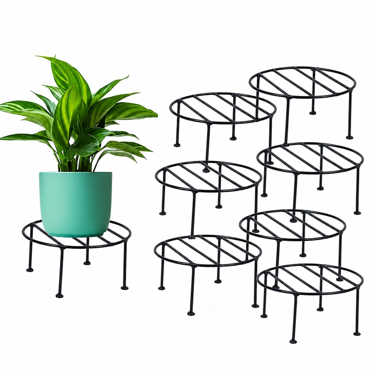 Metal Plant Stands - 2 Pack Black -10