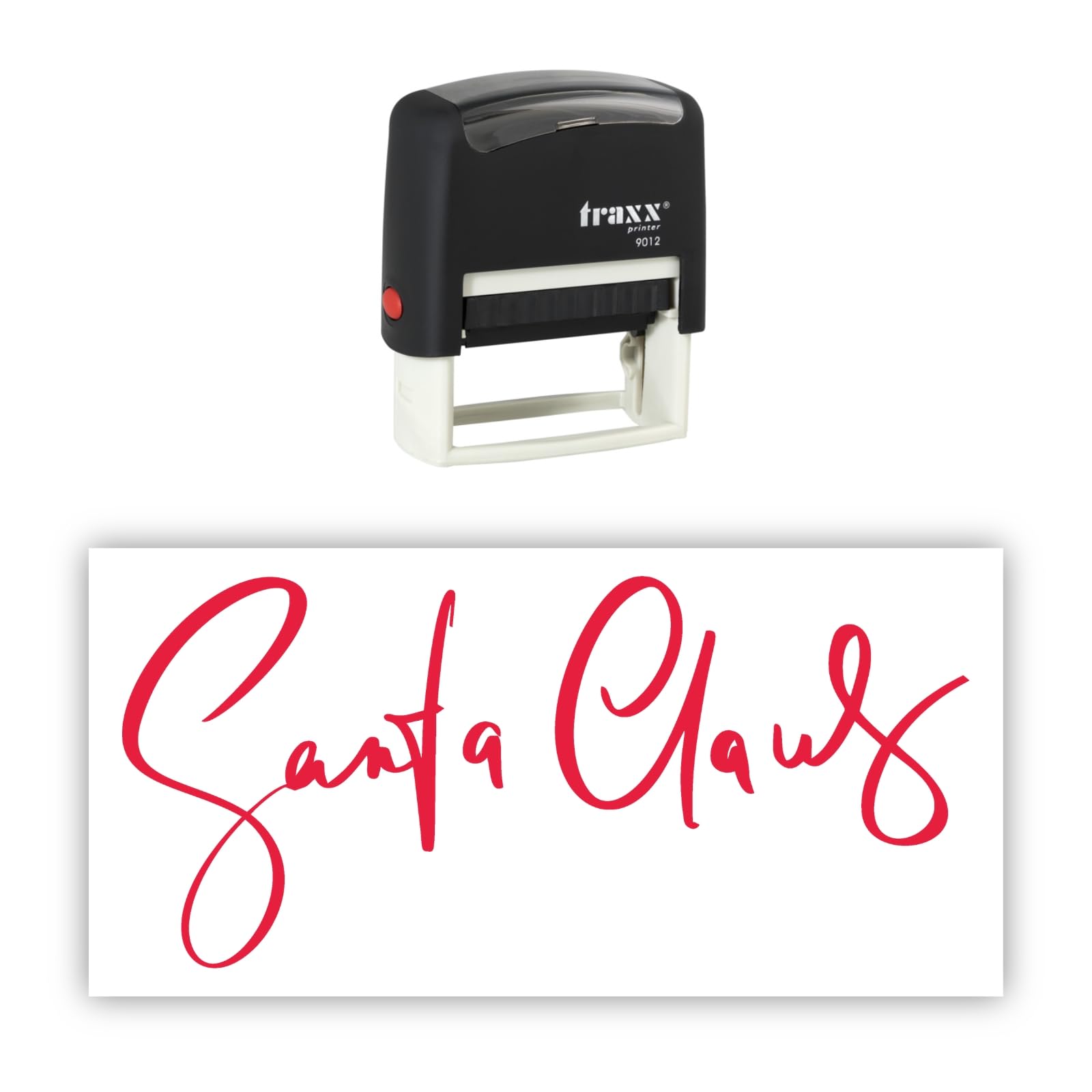 Santa Claus Santa Signature Stamp for Christmas Cards and Craft in Red Ink