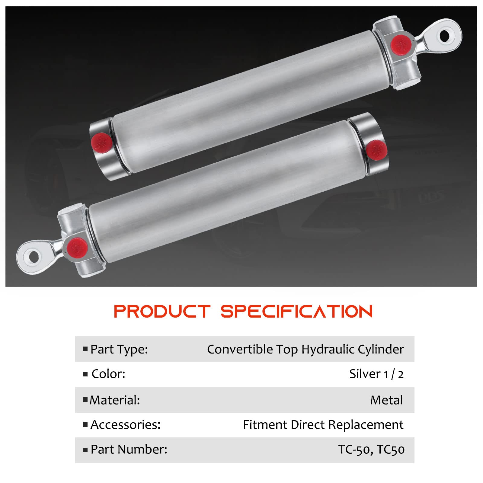 1983-1993 Mustang Convertible Top Hydraulic Lift Cylinder 1983-1993 Mustang Convertible Top Hydraulic Lift Cylinder