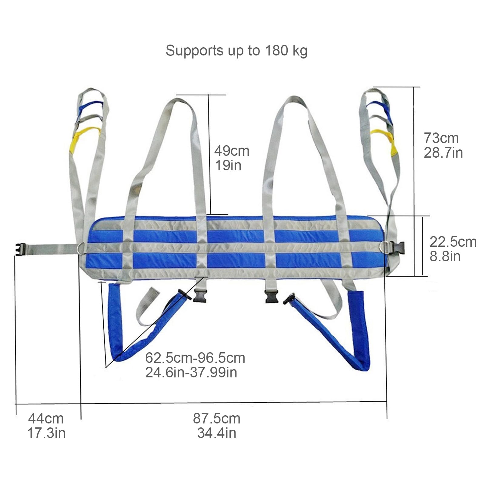 Eslinga para caminar para pacientes, eslingas suaves para levantar pacientes, correas de ayuda para levantar discapacitados ajustables para transferir pacientes paralizados Ayudas