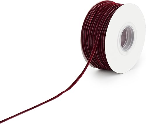 Miniatura 9 de Cinta de terciopelo burdeos de 18 pulgadas, cinta fina de terciopelo vintage, cinta estrecha granate de 18 pulgadas para invitaciones de boda,