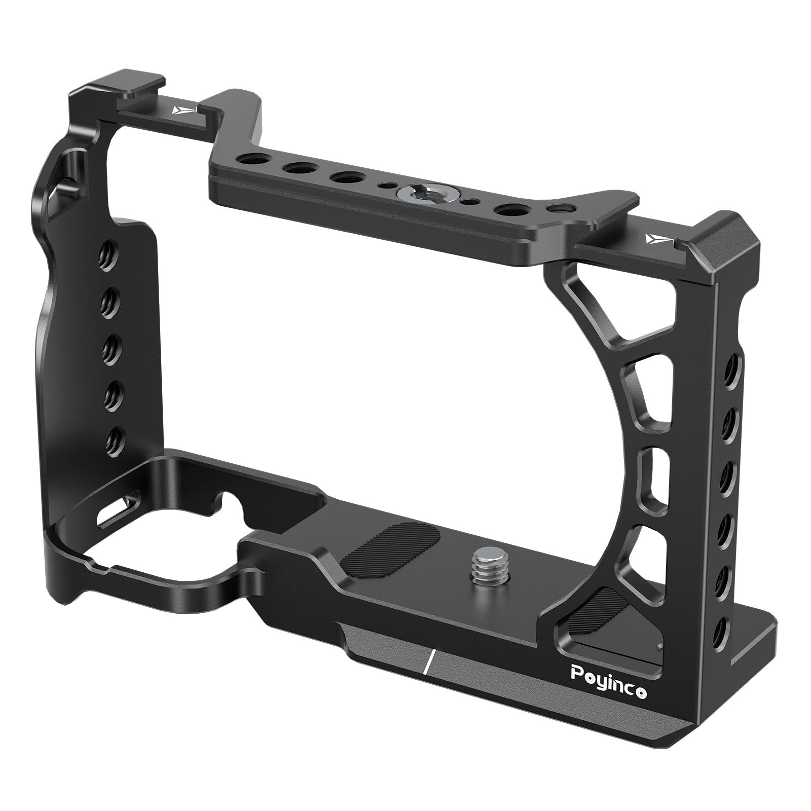 Jaula para cámara Estabilización de Video Jaula para cámara Ajuste de Forma Creación de Videos Fotografía Equipo de aleación de Aluminio con Soporte de Zapata fría Roscas de 1/4