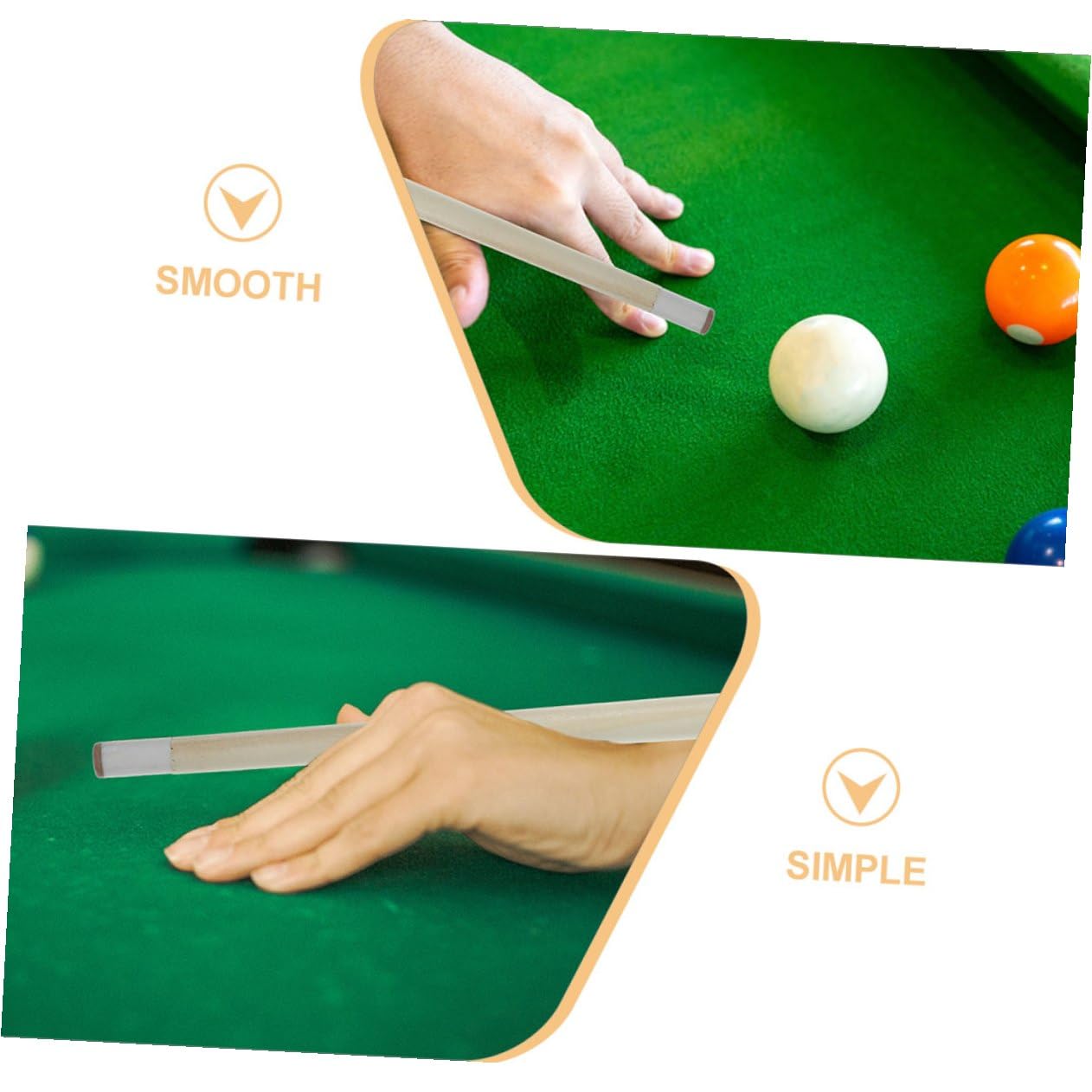 TOYANDONA Stecca da Biliardo Corta in Legno per Bambini e Adolescenti, Mini Stecca da Biliardo Leggera e Compatta, Accessorio Sportivo Salvaspazio per Giochi da Tavolo, Set da 3 Pezzi