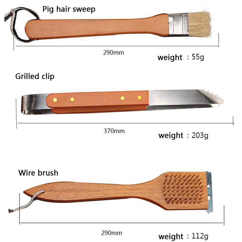 Set di Strumenti BBQ Outdoor Barbecue Tool Set 18pcs in Acciaio Inossidabile Barbecue Set Grill Accessori combinata cuociono l'attrezzo Barbecue LPLHJD