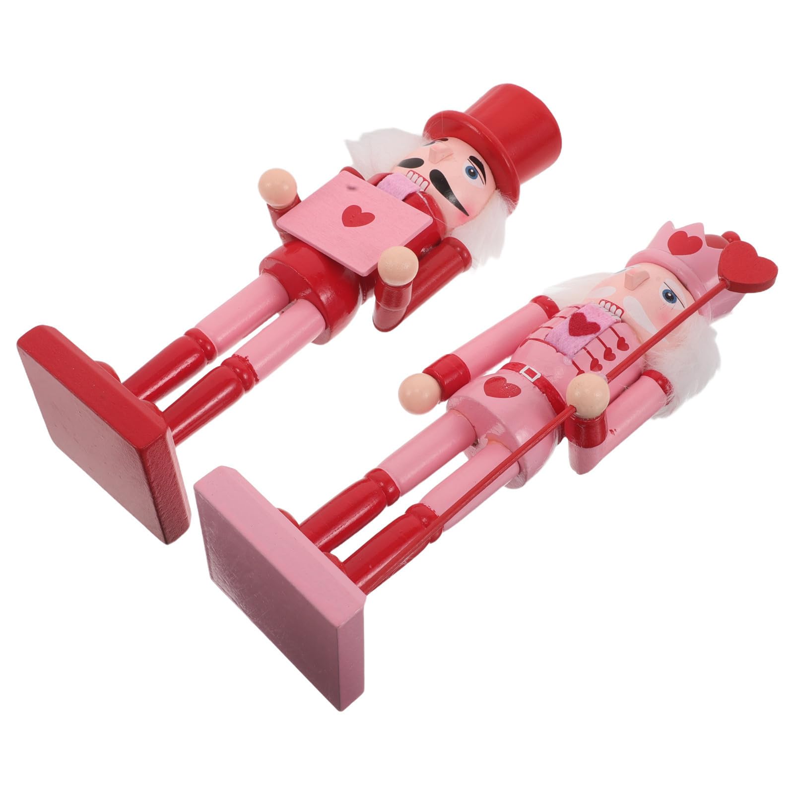Figurine Casse-Noisette en Bois Beavorty 25 Cm Idéale pour Décorer Votre Table de Saint-Valentin