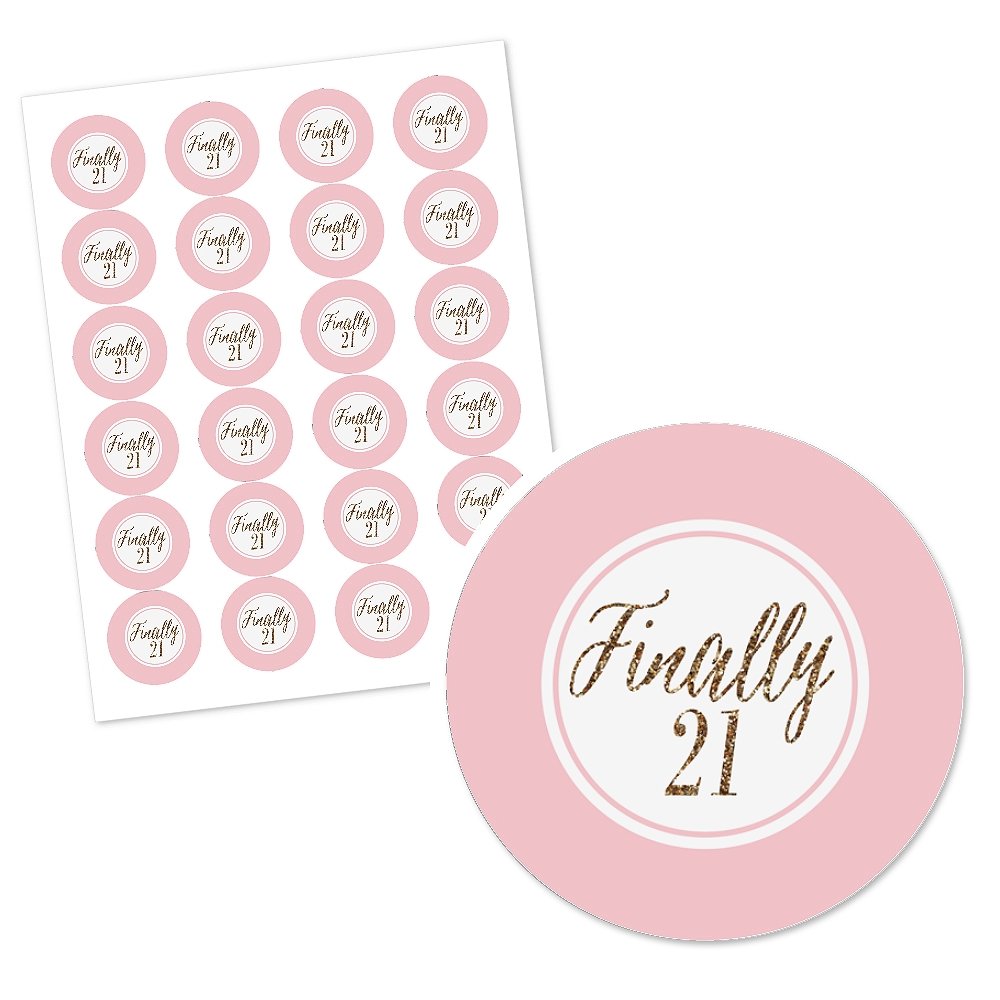 21st Birthday Address Labels Template Set Of Number Twenty One Year