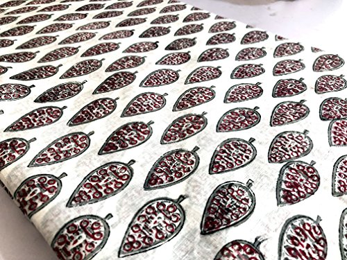 Tissu de Jaipur artisanal en pur coton imprimé de haute qualité
