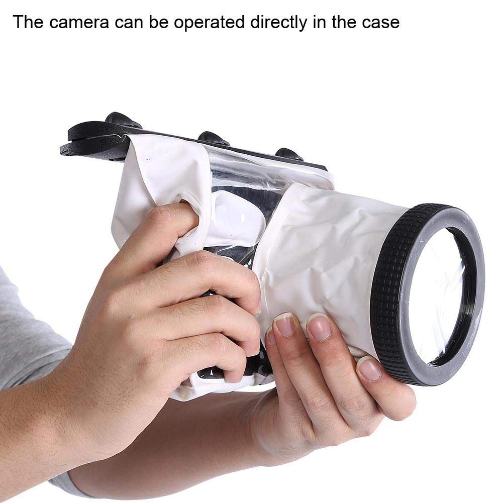 Zunate Custodia Subacquea Impermeabile, Fotocamera Subacquea da 20 M con Dito HD Custodia per Borsa da Nuoto Impermeabile Universale Custodia per Fotocamera Reflex, per, per