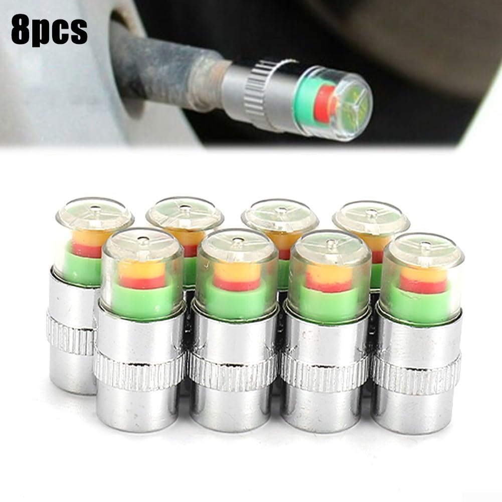 Lot de 8 valves de capteur de pression des pneus pour surveillance de sécurité de voiture et moto