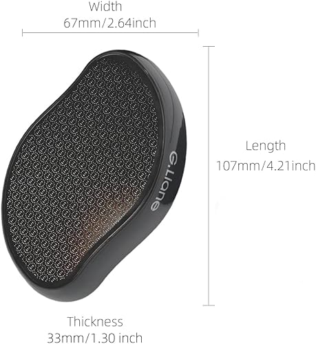 Miniatura 6 de Nano Glass - Removedor de callos de limas para pies, sin dolor, uso seco y húmedo para eliminar callos de piel dura (negro)