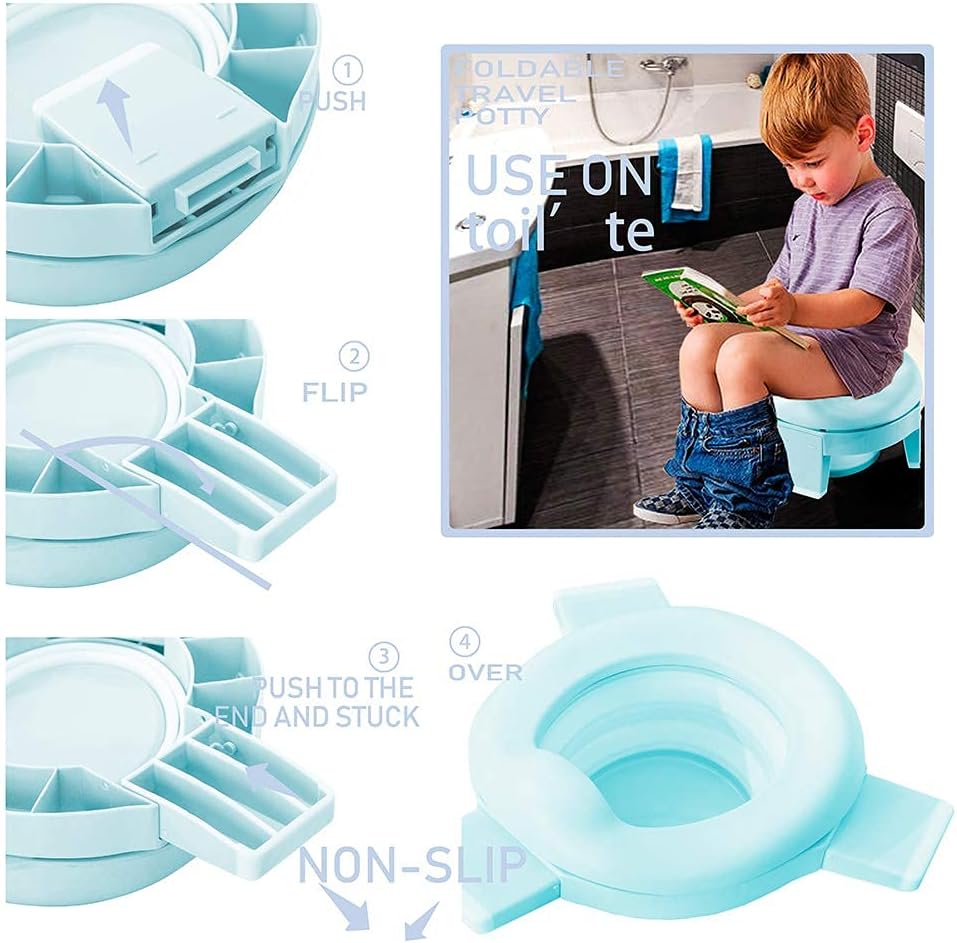 Comfortable Seat for Infants and Toddlers Non-Slip Rubber Potty Topper and Storage Hook : Baby