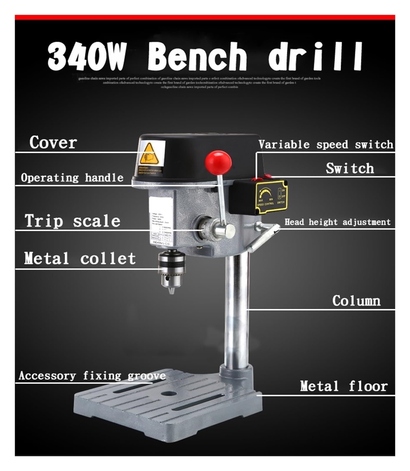 Amazon.co.jp: 垂直ドリルスタンド、 電気ベンチドリル 0.6