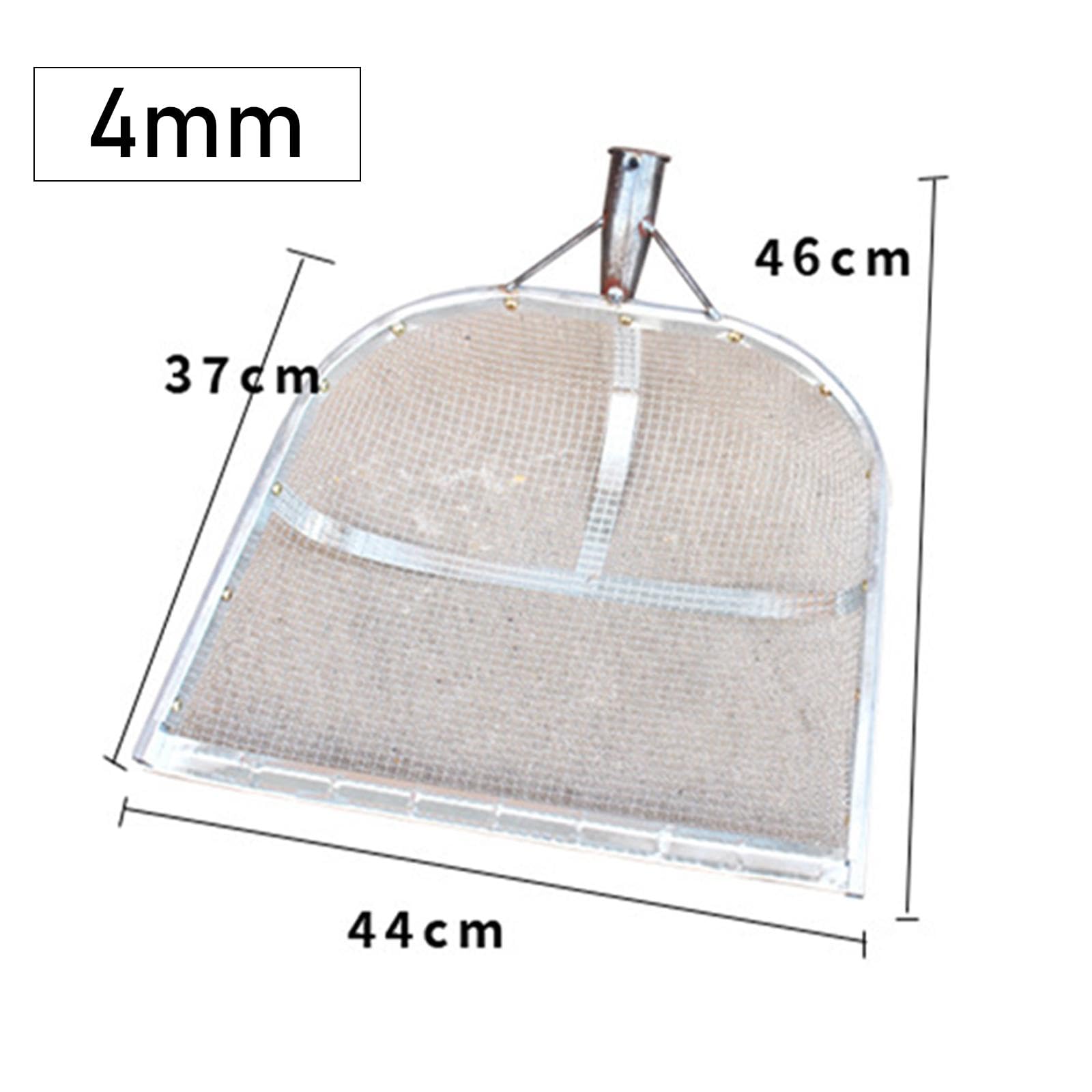 Pala Setaccio Agricolo Pala per Scolare Semi Setaccio Grano Filtro Acciaio Inox Utensile Agricolo Adatta per Agricoltori Giardinaggio Raccolta, 4mm
