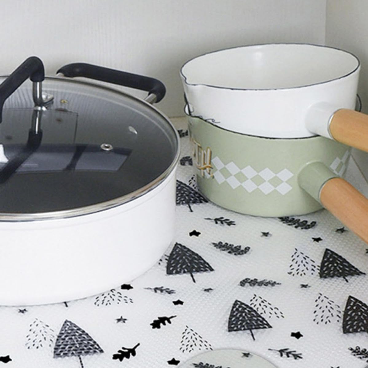 3 Almohadillas Cortables para Armario y Cajón de Cocina, Material Eva Blanco, Fácil de Limpiar y Mantener Frutas y Verduras en Buen Estado, Ideales para Estantes y Escritorios