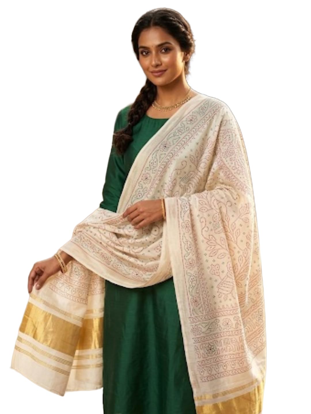 Traditional Silk Blend Bandhej/Bandhani Print Dupatta with Golden Zari Border| Lagdi Patta Design Ideal For ChaniyaCholi, Lehenga | 2.5 mtrs Long | FestiveWear Dupatta For Women.-picture-15