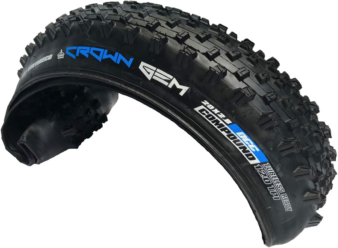 Vee Tire Co. Crown Gem Junior Mountain Tire: 20" x 2.8" 120tpi Tubeless Ready DC Compound, Folding Bead, Black