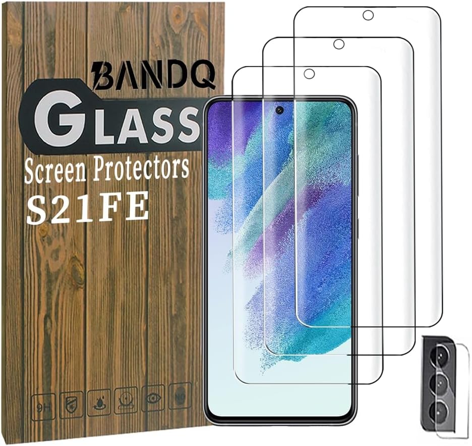 BANDQ 3 Pack Samsung Galaxy S21 FE Screen Protector【3+1