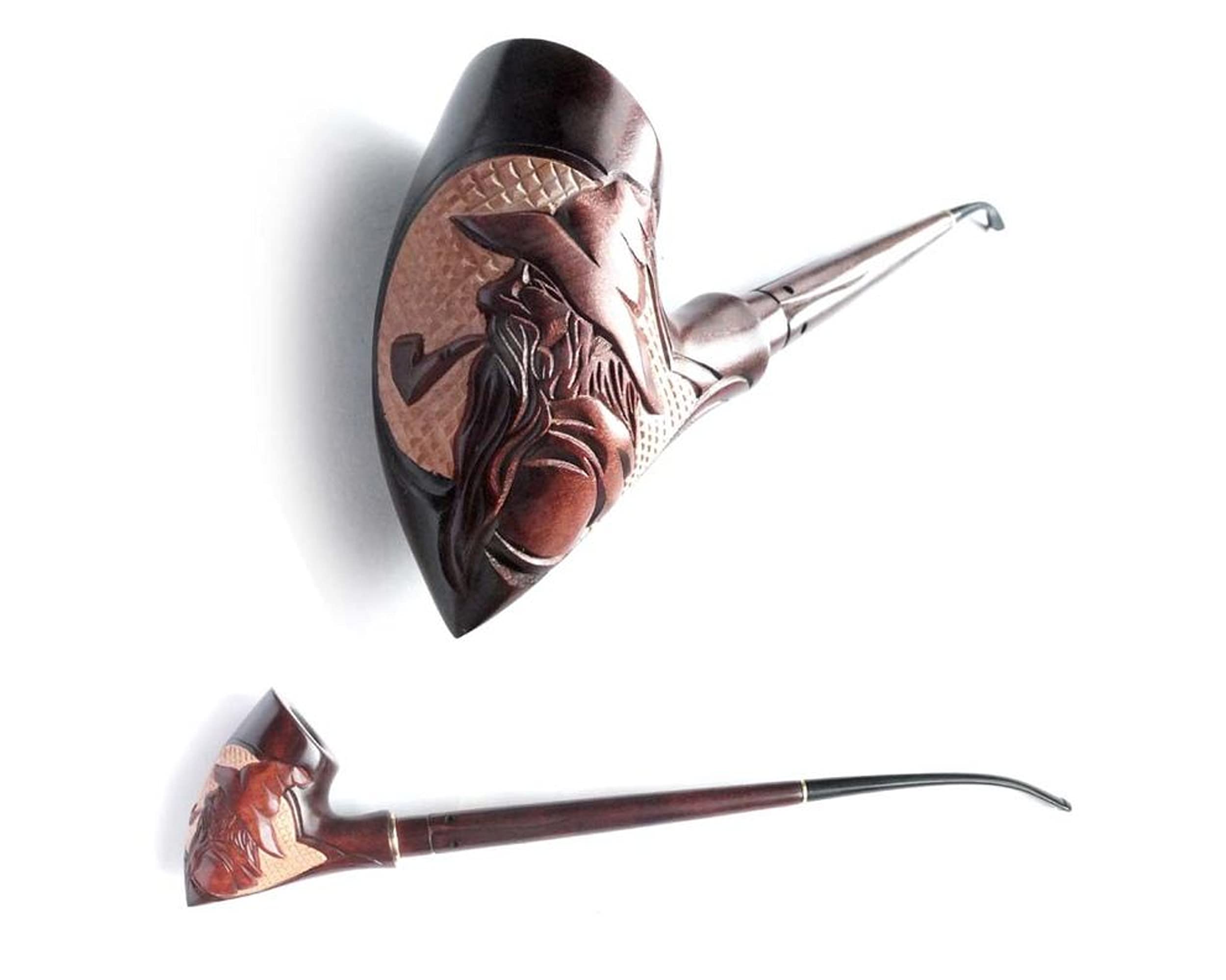 Buy Lord of the rings smoking pipe Handcarved pipe "Gandalf" Engraved