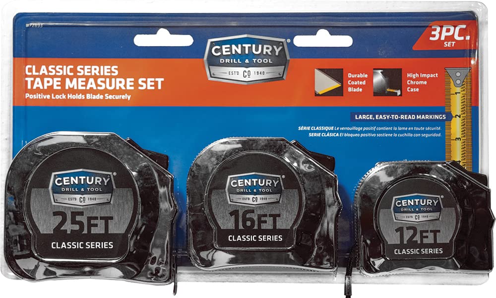 Century Drill & Tool 72893 Classic Tape Measure Set