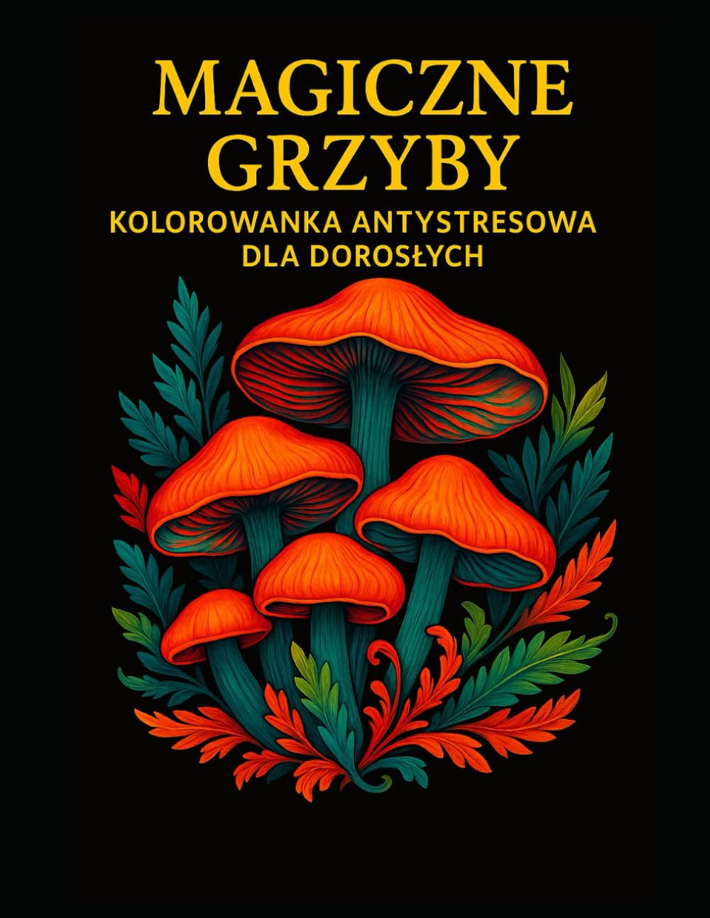 Magiczne Grzyby Kolorowanka Antystresowa dla Dorosłych: 50 x magicznych ilustracji do kolorowania, relaksu i kreatywnego odpoczynku