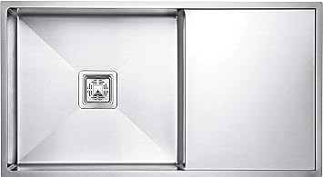 ARQUIN 304 Grade Handmade Matt Finish Stainless Steel Single Bowl Kitchen Sink With Drain board (45