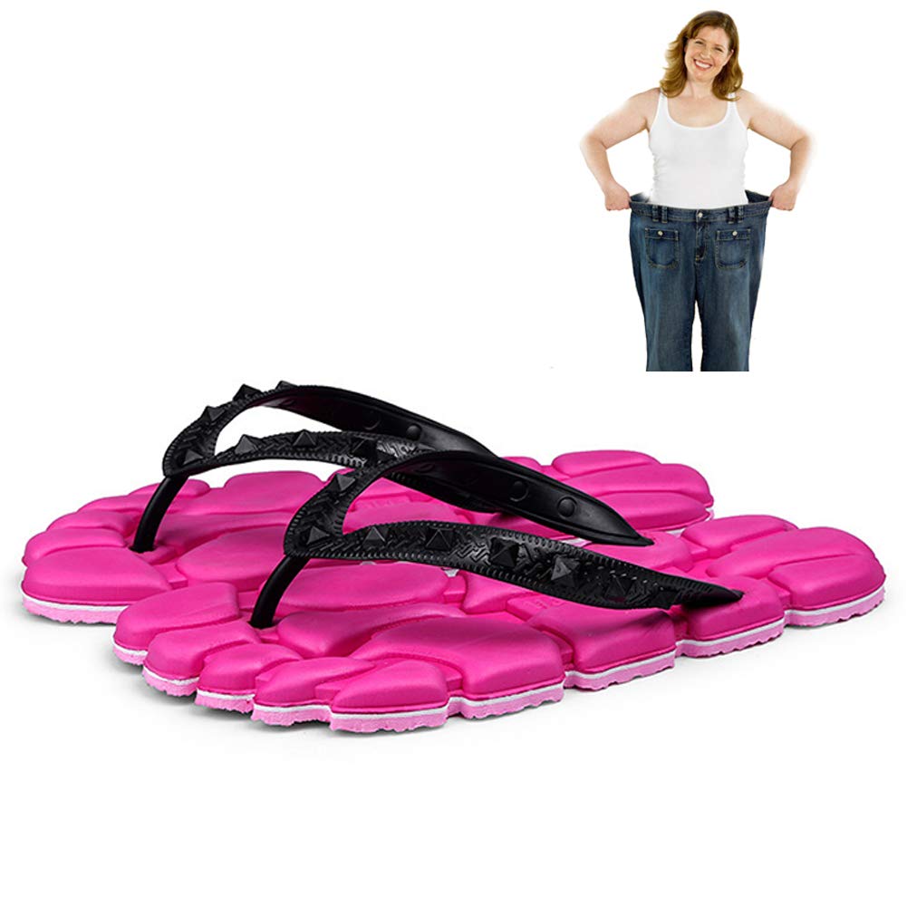 POEO Massage Slippers, Handmade Fashion Indoor Outdoor Home Spa Hotel Cozy Flip Flops Sandals,40