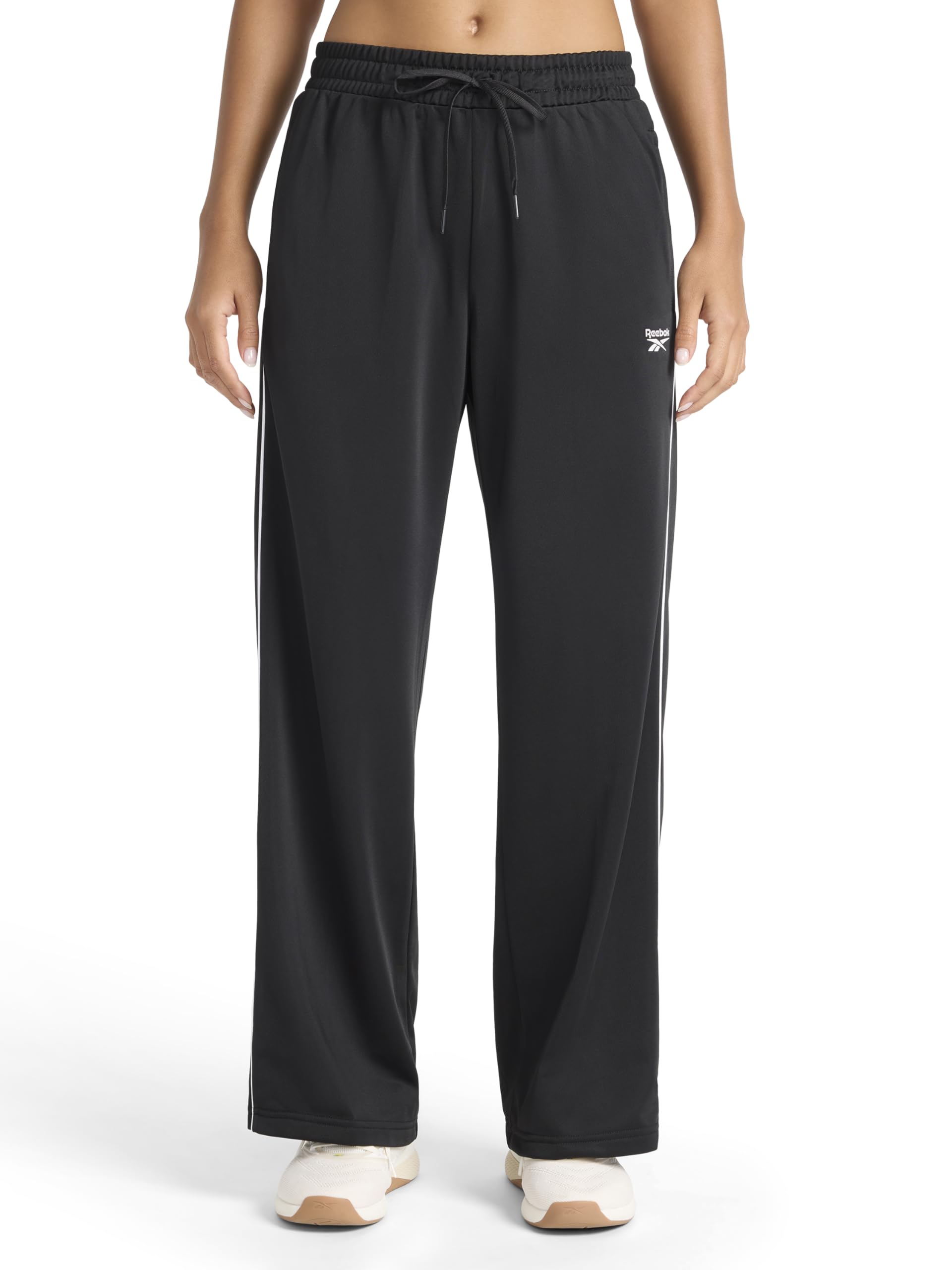Women's Reebok Id Bv Tricot Tp Pant, Standard Fit, 30” Inseam, Midweight Poly Tricot Fleece Fabric