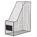 Brown Mesh Wire Metal Magazine Rack/Mail Holder/Document File Folder Storage Basket w/Label Holder
