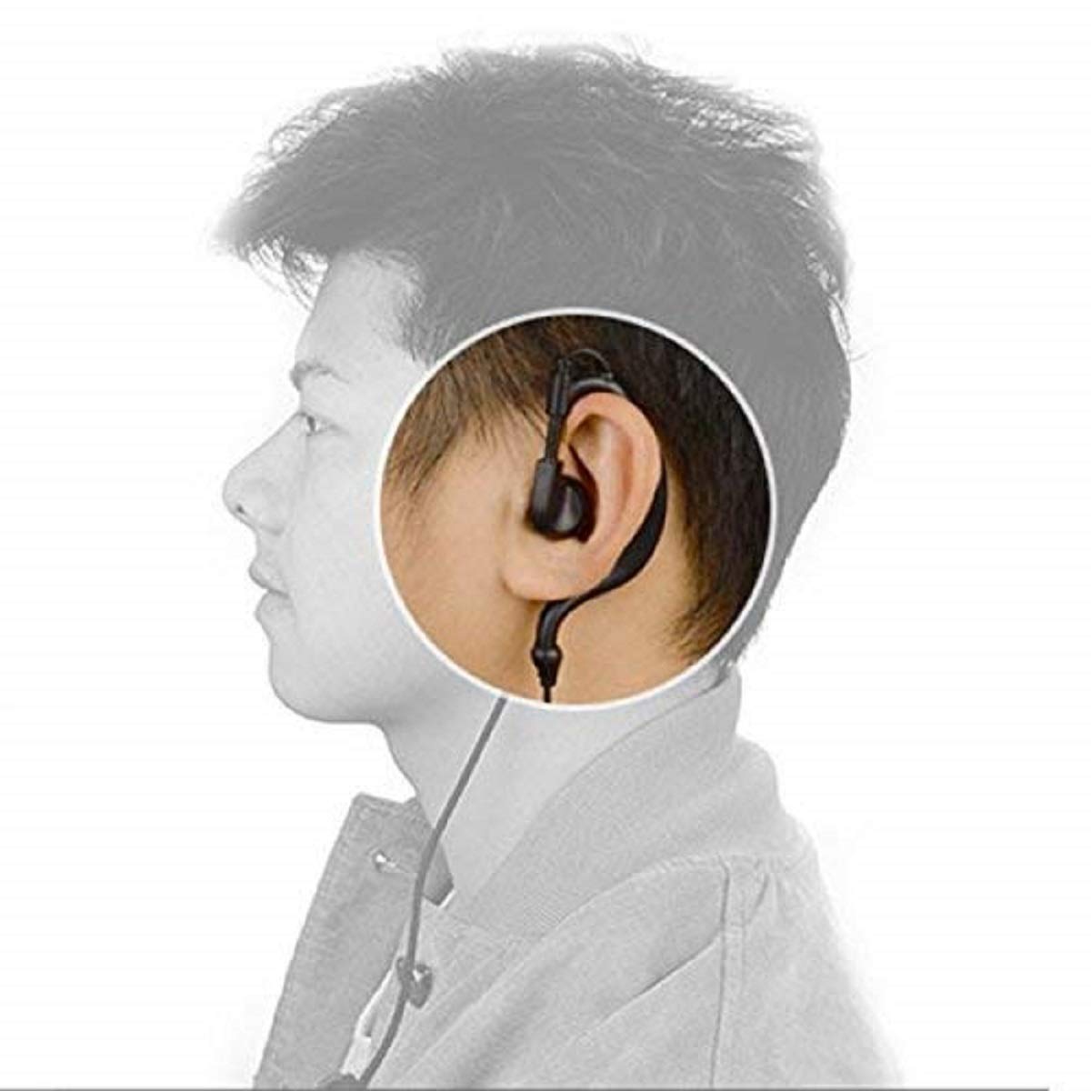 Retevis Estuche de 10 auriculares de radio bidireccional con micrófono de un solo cable para RT22 RT21 RT68 RT68H H777 H777H RT86A RT86S, compatible con Pxton Baofeng BF-888S BF-T26 Kenwood Walkie