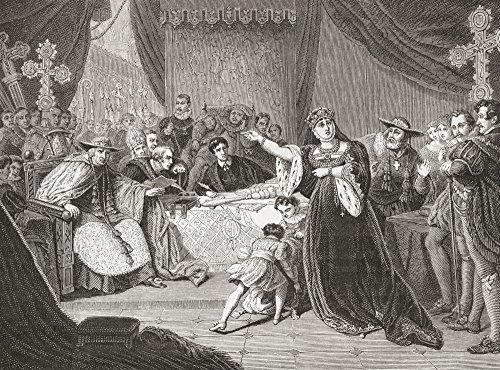 Image of The Court For The Trial Of Queen Katharine By George Henry Harlow, Depicting Mrs. Siddons As Queen Katharine In Shakespeare's Henry Viii