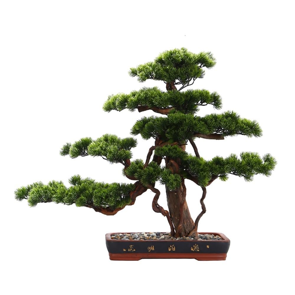 IUokLU Artificial Bonsai New Chinese Artificial Pine Tree Bonsai Office Entrance Ornaments Greenery Fake Decorations