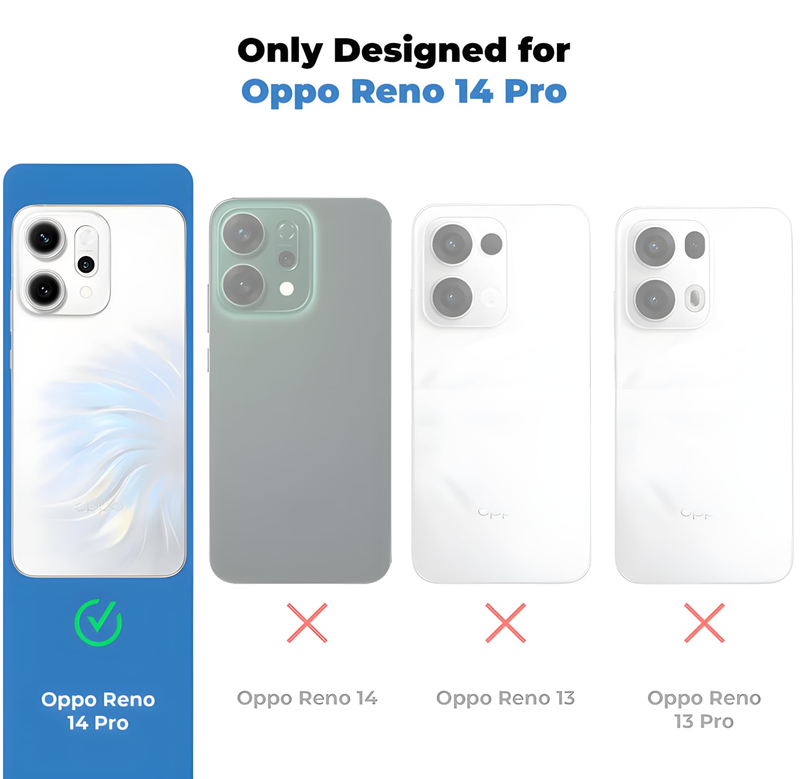 DL3 Mobilak Case Back Cover for OPPO Reno 14 Pro 5G, Sleek Frosted Translucent Back Only Compatible with Wireless Magnetic Accessories | Anti-Scratch Shockproof Phone Case (Gray)
