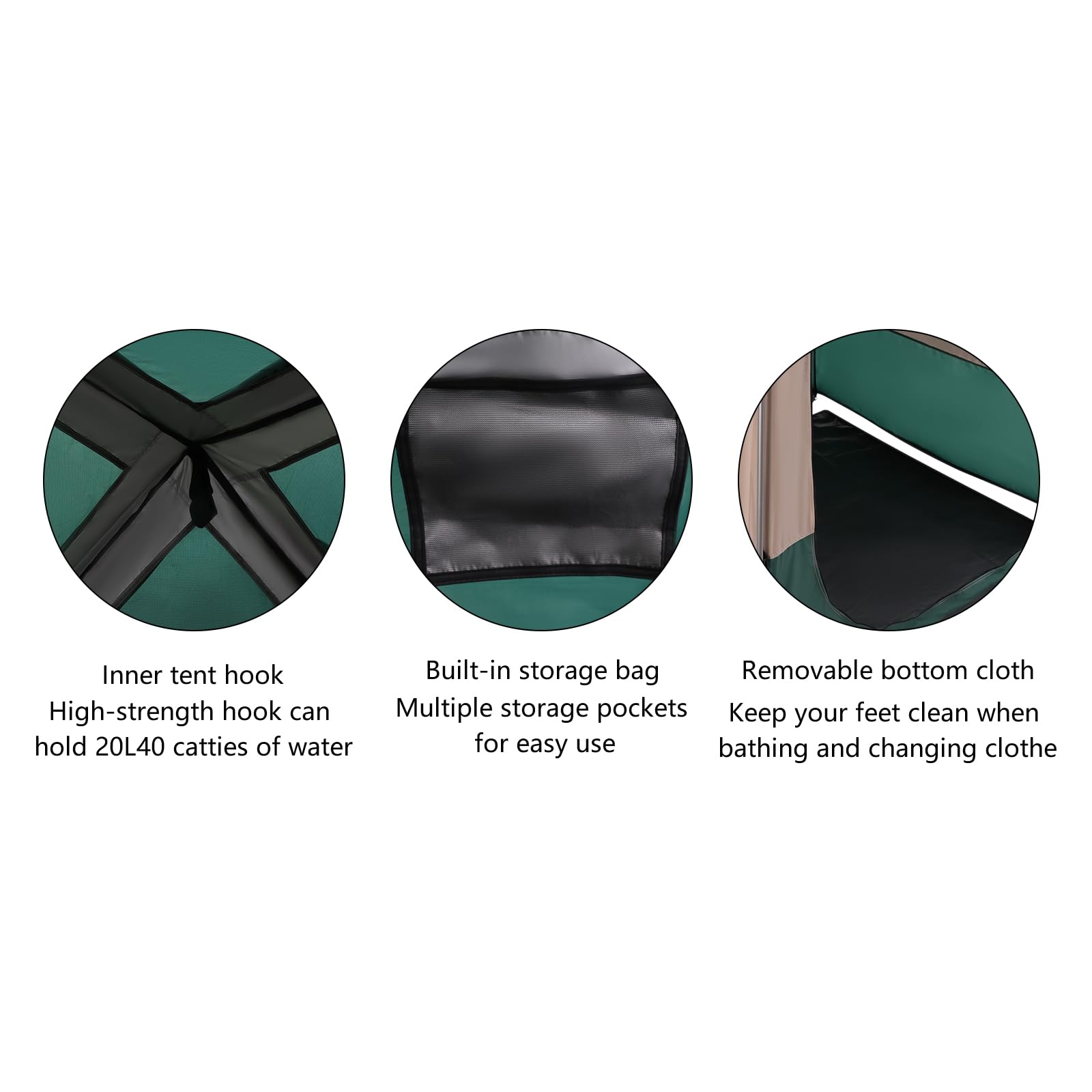 Duschzelt 160 * 160 * 240Cm Duschzelt Pop Up Duschzelt Camping Toilettenzelt Camping Dusche Zelt Outdoor Privatsphäre Unterschlupf Tragbare Toilette Zelt Pu 50+