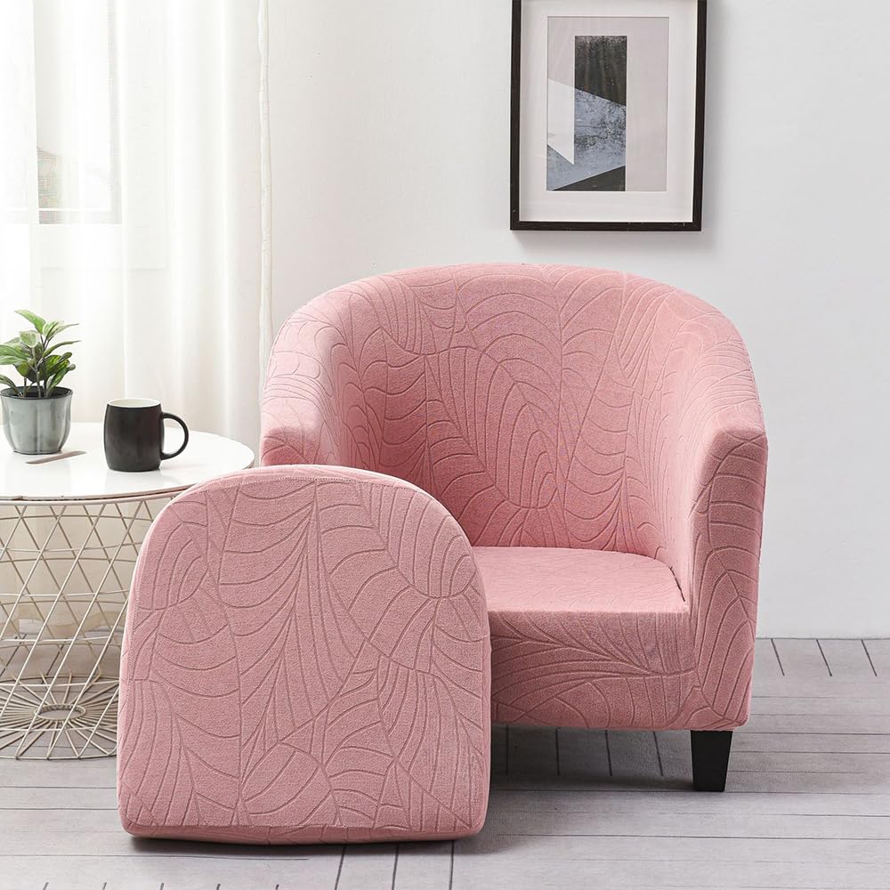 Housse de Fauteuil Chesterfield Cabriolet 2 Pièces Housses Fauteuil de Club 1 Place Housse Chaise Tullsta Cabriolet Extensible Rose